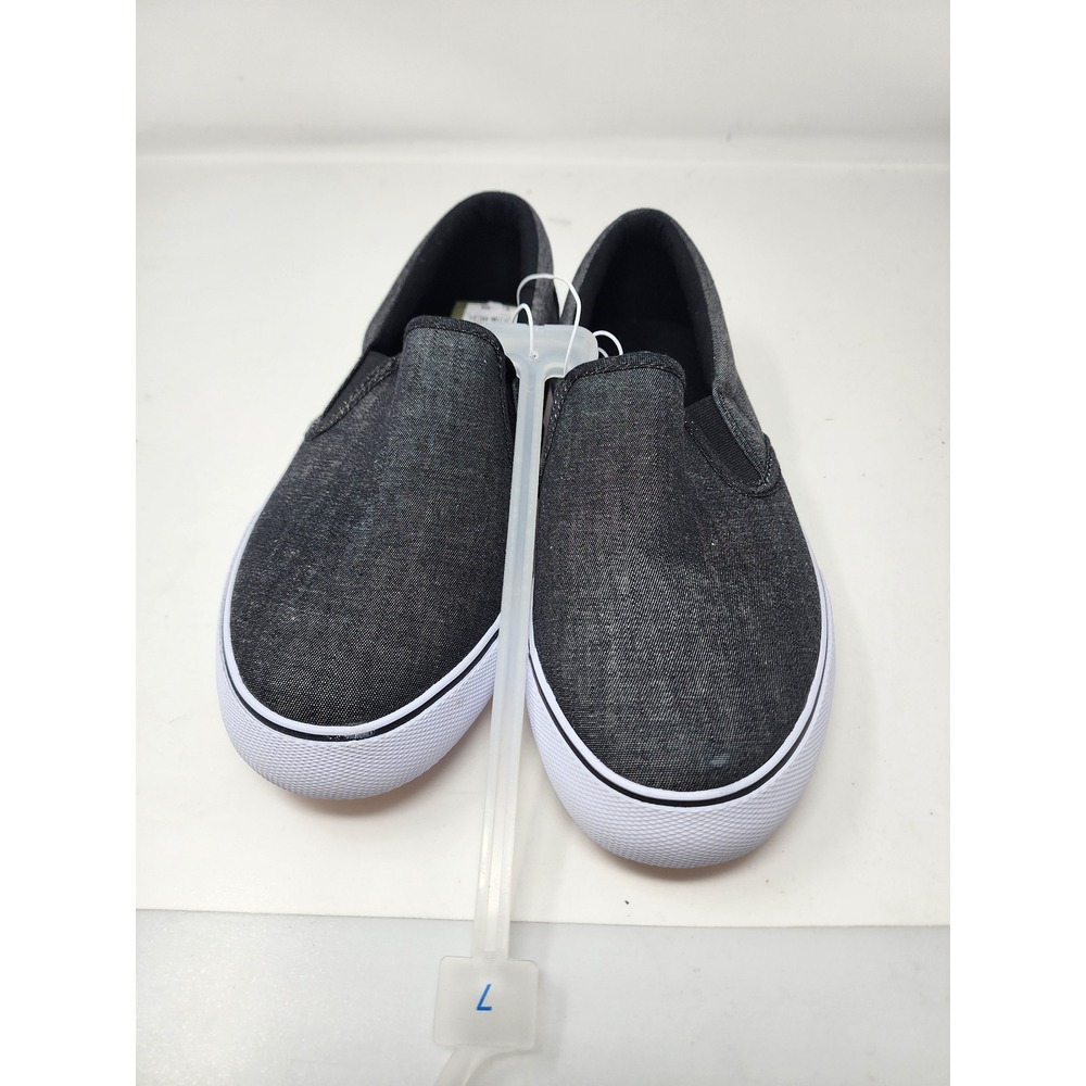 Goodfellow & Co Mens Low Top Slip On Sneakers Gray Canvas Casual Size 7
